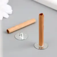 Фитиль деревянный для свечи с металлическим держателем 2 шт., 0.6&times;5 см