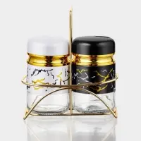 Набор для специй "S&P.Marble", 2 шт, на подставке Набор для специй "S&P.Marble", 2 шт, на подставке