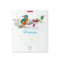 Тетрадь 18 листов в клетку, ErichKrause Birds, обложка мелованный картон, блок офсет 100% белизна, МИКС