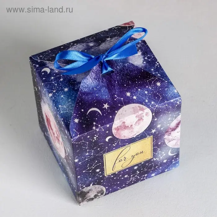 Коробка подарочная складная, упаковка, &laquo;Космос&raquo;, 12 х 12 х 12 см