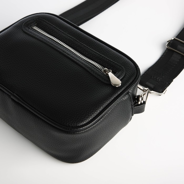 Сумка женская через плечо, TEXTURA, маленький размер, цвет чёрный Сумка женская через плечо, TEXTURA, маленький размер, цвет чёрный