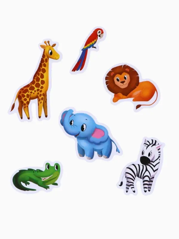 Игрушки - стикеры для купания в ванне &laquo;Зоопарк&raquo;, EVA, набор 12 шт.