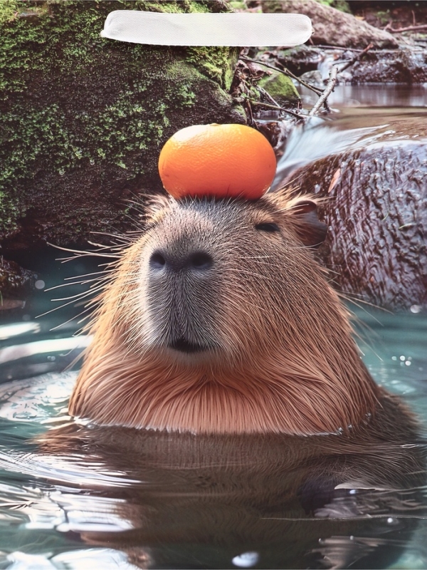 Пакет подарочный вертикальный "Капибара", 23 × 27 × 11.5 см