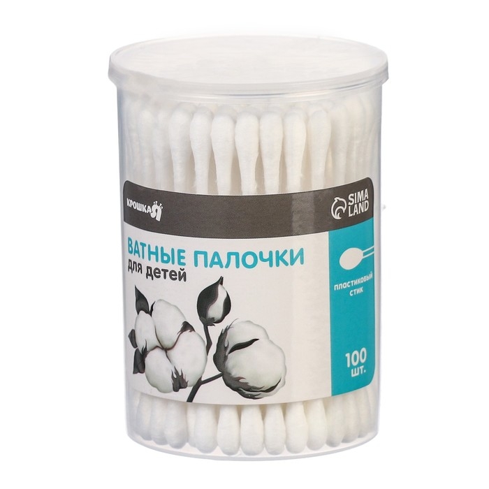 Ватные палочки в тубе 100 шт., наконечник - классика, хлопок/пластик(стик) Ватные палочки в тубе 100 шт., наконечник - классика, хлопок/пластик(стик)