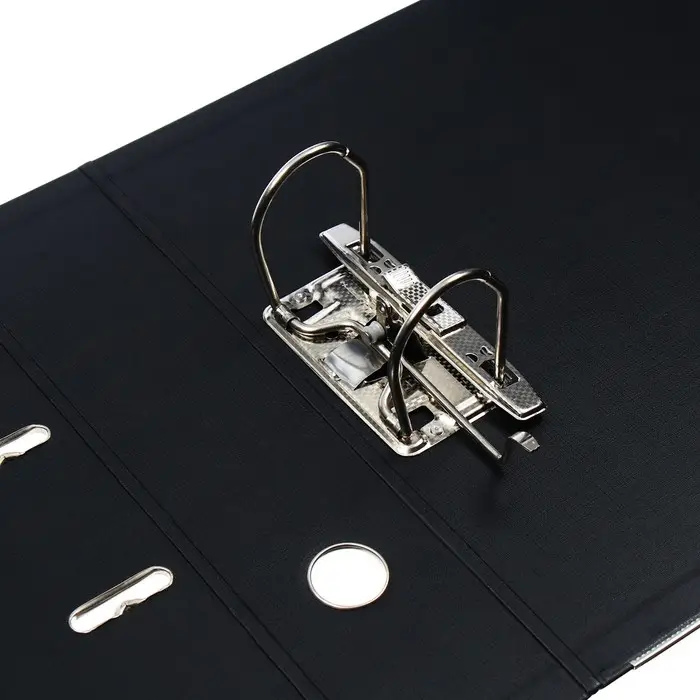 Папка-регистратор А4, 75 мм, Lamark, ПВХ, двухстороннее покрытие, металлическая окантовка, карман на корешок, собранная, черный/черный Папка-регистратор А4, 75 мм, Lamark, ПВХ, двухстороннее покрытие, металлическая окантовка, карман на корешок, собранная, черный/черный