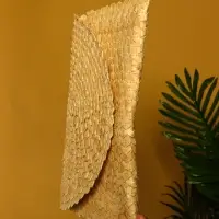 Сумка клатч плетёная из пальмового листа, 28×16×2 см, бежевая Сумка клатч плетёная из пальмового листа, 28×16×2 см, бежевая