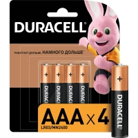 Батарейка DURACELL BASIC ААA/LR03-4BL