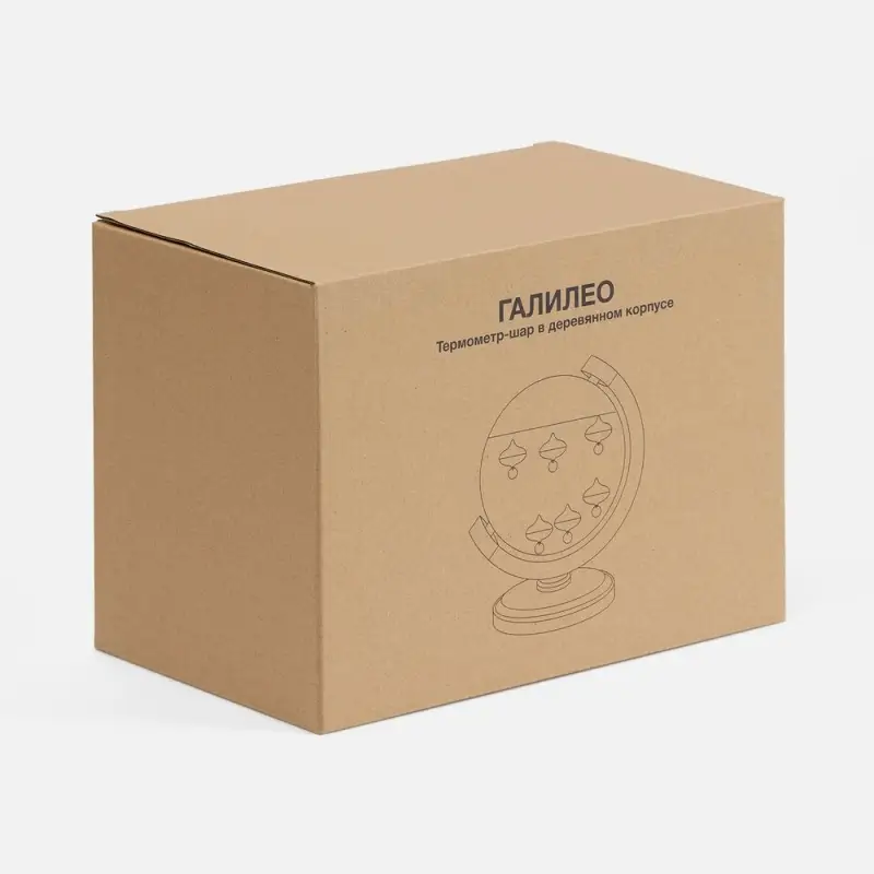 Термометр-шар «Галилео» в деревянном корпусе