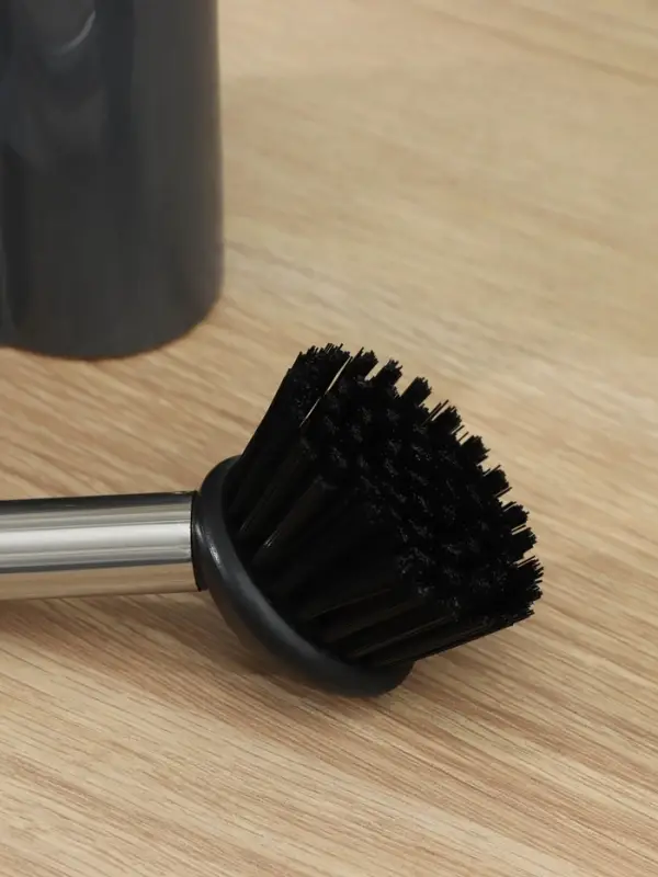 Дозатор для моющего средства Доляна &laquo;Милитари&raquo;, 370 мл, с губкой и щёткой, серый