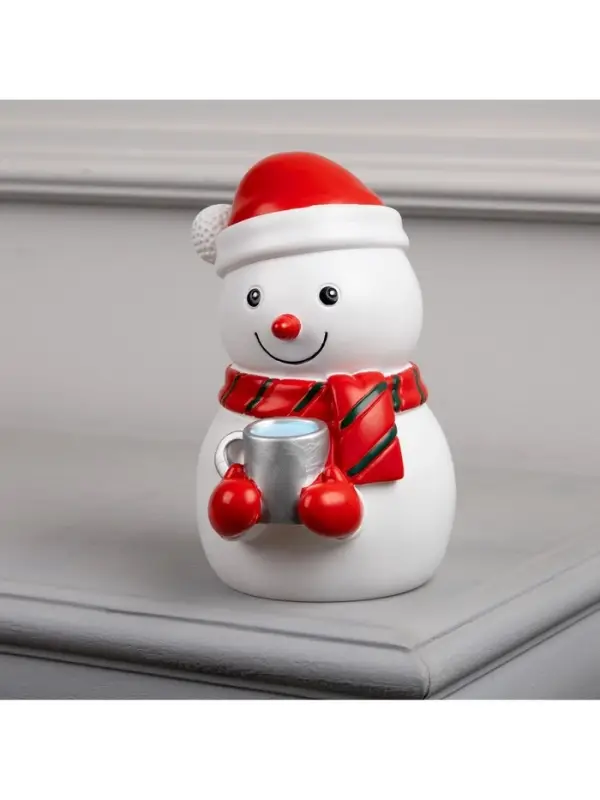 Светодиодная фигура &laquo;Снеговик&raquo; 9&times;20&times;9 см, пластик, от батареек LR44&times;3, свечение тёплое белое