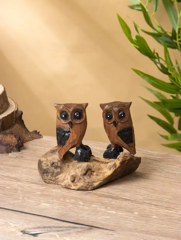 Сувенир интерьерный Сувенир интерьерный "Совушки" 15х9х14 см, дерево