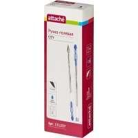 Ручка гелевая неавтомат. Attache City 0,5мм синий Россия