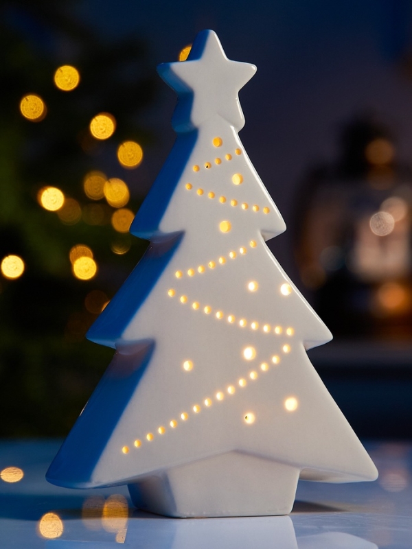 Светодиодная фигура Светодиодная фигура "Белая елка" 17.3х11.3х4.5, 1 LED, LR44x3(в компл.), Т/БЕЛЫЙ