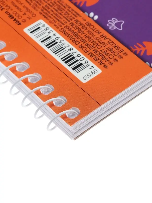 Альбом д/рис А4 40л на спирали Hatber Альбом д/рис А4 40л на спирали Hatber "Мы-котики!", выб лак, перфорац, 4В МИКС