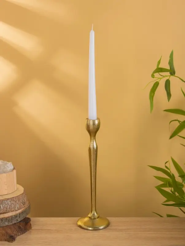 Подсвечник  Подсвечник "Тепло" алюминий 28 см, цв. золото