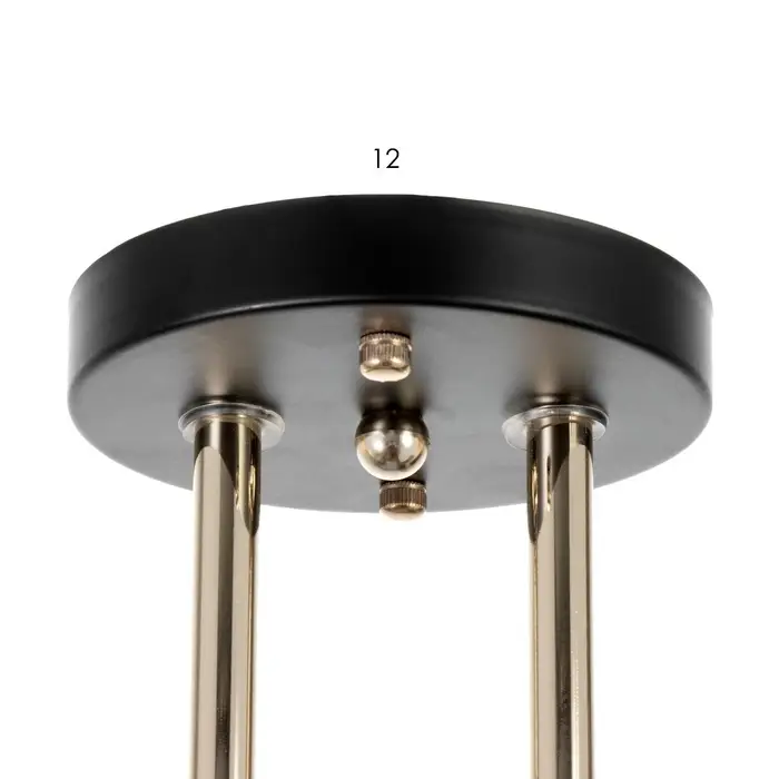 Светильник потолочный BayerLux &laquo;Эстэт&raquo;, люстра 6хЕ27, 40 Вт, чёрный, 58&times;36&times;23.5 см