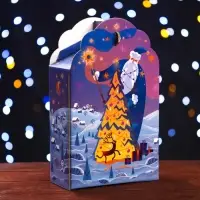 Подарочная коробка «Фантазия» в фиолетовом 16×7.5×26 см