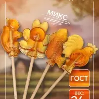 Карамель леденцовая «Сибирский петушок», ГОСТ, микс, 24 г
