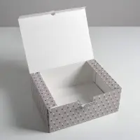 Коробка подарочная сборная, упаковка, Present, 30 х 23 х 12 см