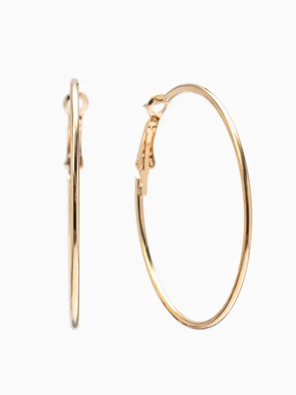 Серьги кольца QF &laquo;Классика&raquo;, d=5 см, цвет золото