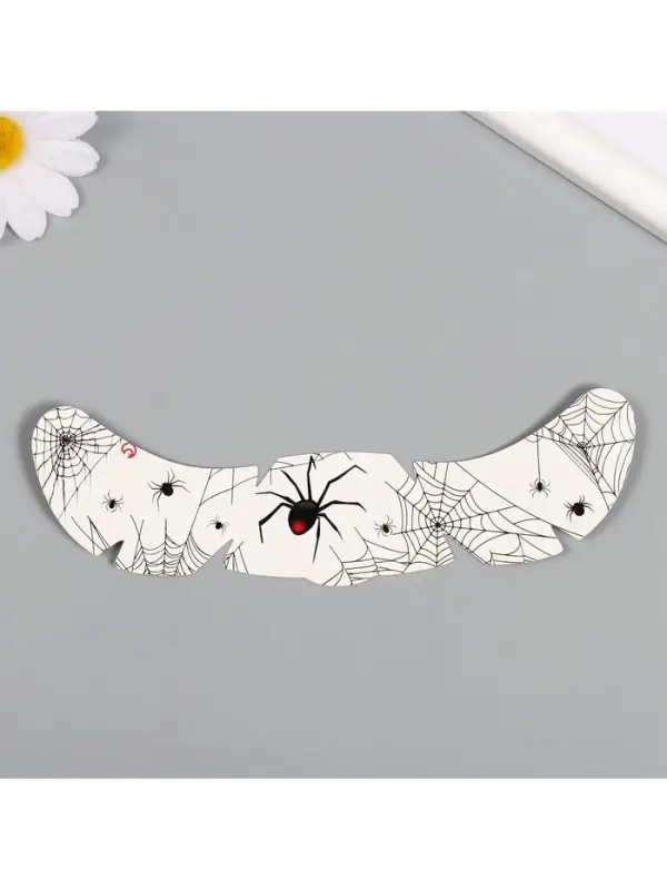 Переводная тату на тело чёрная «Веснушки. Паучки на паутине», 16×5 см