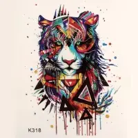 Переводная тату на тело цветная «Тигр», 10×8 см