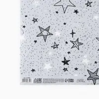Бумага упаковочная крафтовая &laquo;Звёздочки&raquo;, 1 лист, 70 х 100 см
