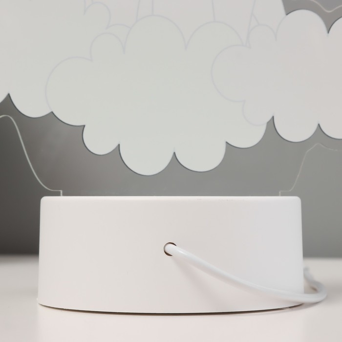 Светильник Светильник "Единорог" LED 3000К USB/от батареек 3хАА белый 16,3х9х23 см