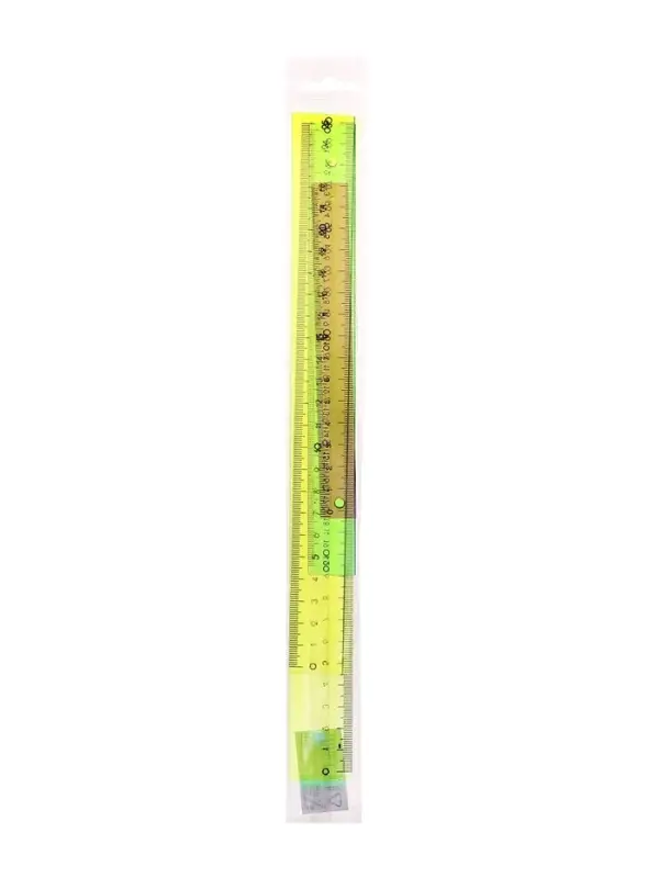 Набор пластиковых линеек Calligrata, 4 штуки (15, 20, 25 и 30 см), прозрачные, МИКС