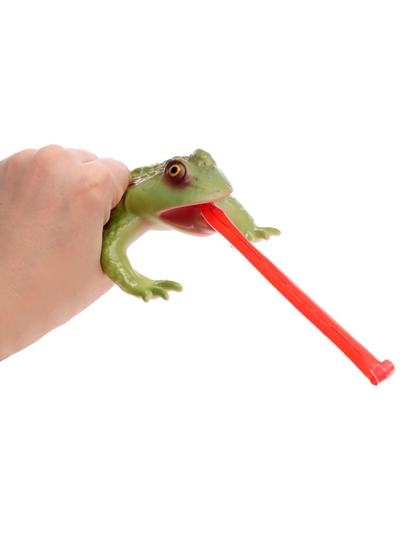 Фигурка животного «Лягушка. Длинный язык», звуковые эффекты, 15 см.