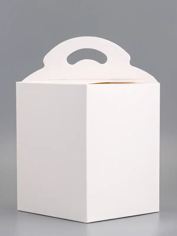 Коробка для десерта, упаковка кондитерская, белая, 18&times;18&times;23 см