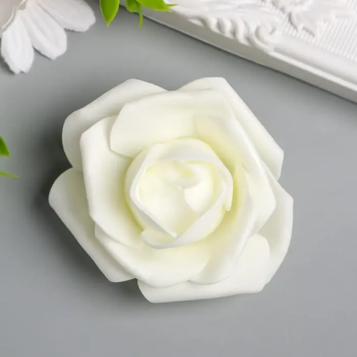 Декор для творчества &laquo;Молочная роза пышная&raquo;, d=7 см