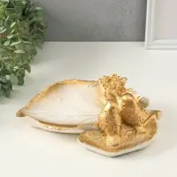 Подставка для мелочей &laquo;Птички&raquo;, белый с золотом, 10&times;25&times;20 см