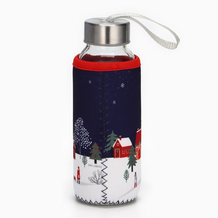 Новый год. Бутылка для воды «Зима - время чудес», 350 мл