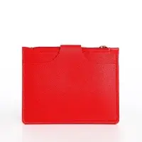 Картхолдер с монетницей на молнии, цвет красный