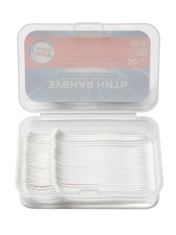 Зубная нить в пластиковом держателе, набор 30 шт Зубная нить в пластиковом держателе, набор 30 шт