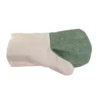Рукавицы, двунитка 200 г, миткаль, наладонник брезент 420 г, белые, Greengo