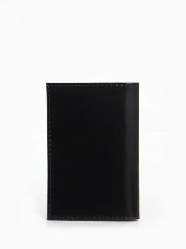 Обложка для паспорта, гладкая, с гербом, с тиснением фольгой, чёрная