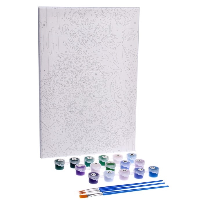 Картина по номерам на холсте с подрамником «Гортензии», 20х30 см Картина по номерам на холсте с подрамником «Гортензии», 20х30 см