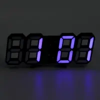 Часы электронные настольные &laquo;Цифры&raquo;, с подвесом, синяя индикация, 16.5&times;6&times;3 см, от USB