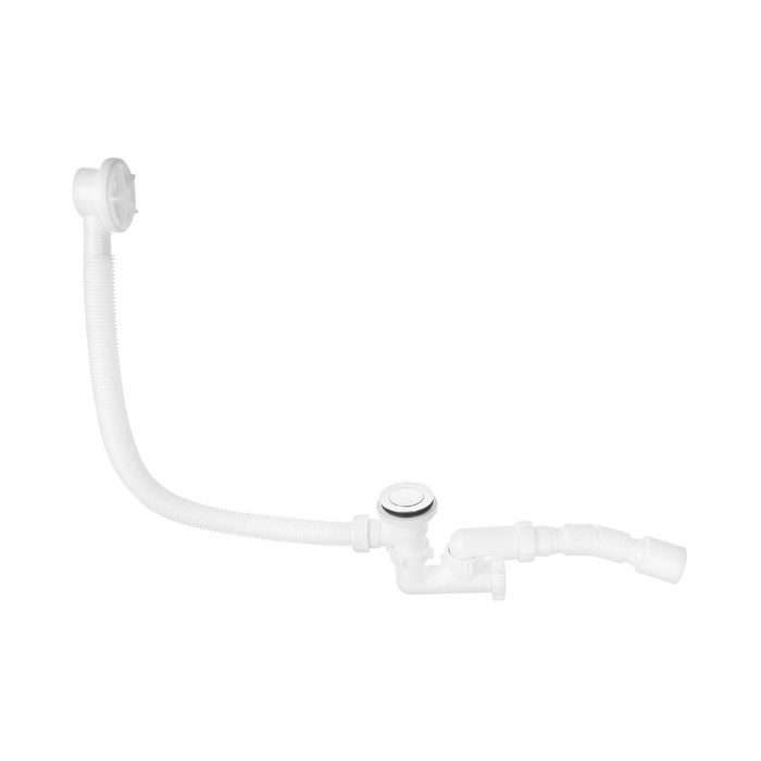 Сифон  Сифон "АНИ Пласт" EC255, 1 1/2"х40, для ванны, перелив, с гибкой трубой, система "клик-клак"