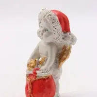 Фигурка декоративная &laquo;Ангел с рождественским мешком&raquo;, 8&times;5 см, красная