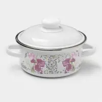 Кастрюля эмалированная &laquo;Мозаика&raquo; 1.5 л, d=15 см, индукция, белая