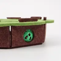 Игровой комплекс "Пижон" для кошек с шариками, 30 см, зелёный