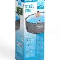 Бассейн каркасный Steel Pro, 305&times;100 см, круглый, цвет графит, 561MQ Bestway