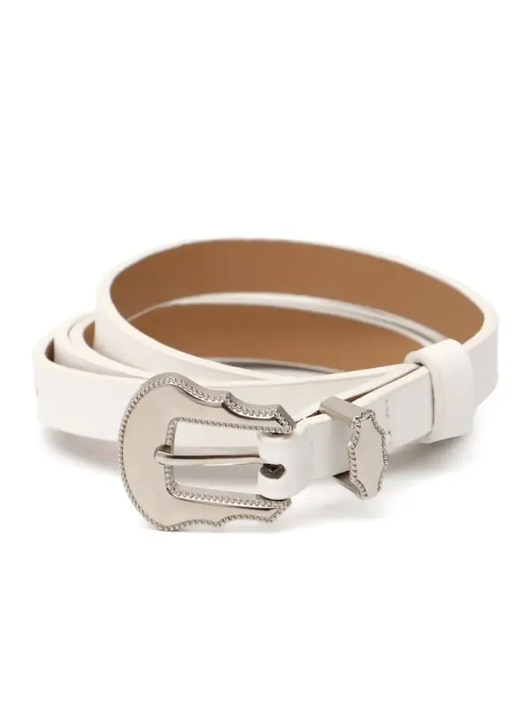 Ремень женский, 1.5&times;110 см, без винта, 1 прокол, белый