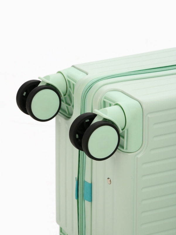 Чемодан 20 Чемодан 20", PС, 34*22*56, отд на молнии, код замок, 4 колеса, св. зеленый