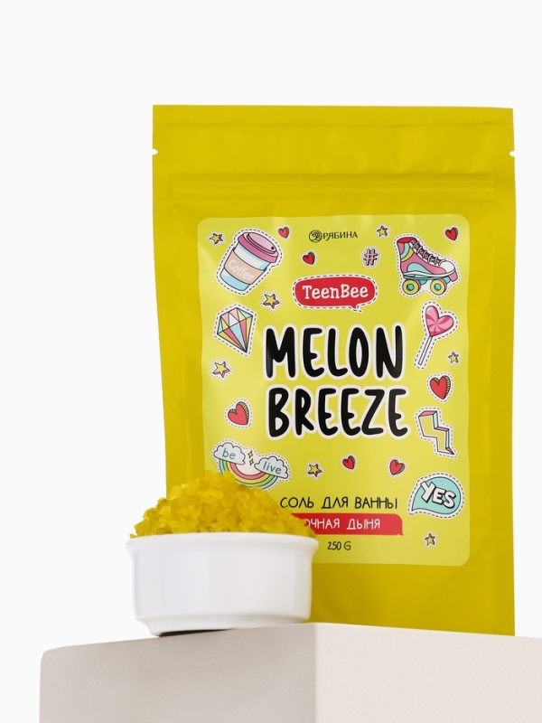 TEEN BEE Соль для тела в пакете 250 гр, аромат дыня TEEN BEE Соль для тела в пакете 250 гр, аромат дыня