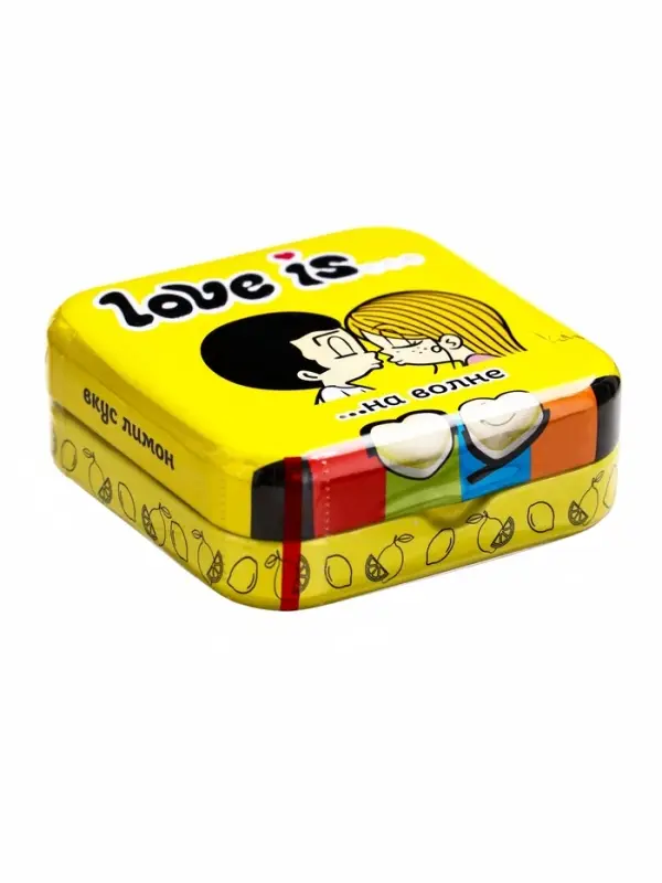 Освежающие конфеты Love is, в форме сердца, со вкусом морской соли и лимона, 20 г