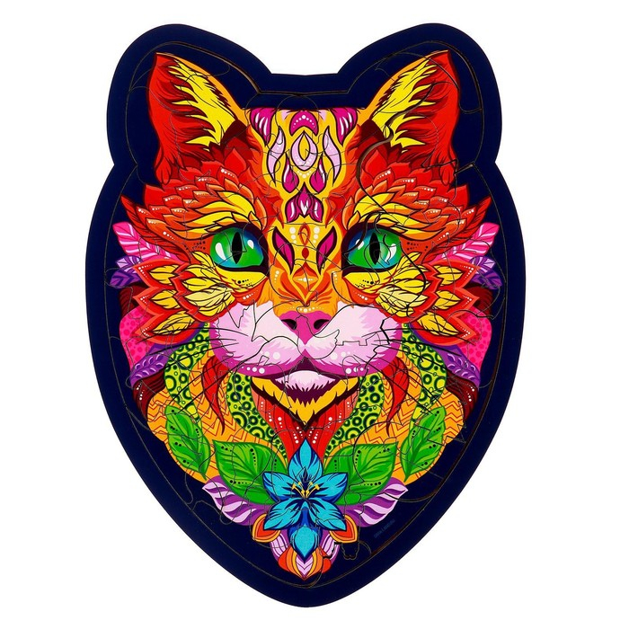 Пазл деревянный фигурный «Кот», 79 элементов Пазл деревянный фигурный «Кот», 79 элементов